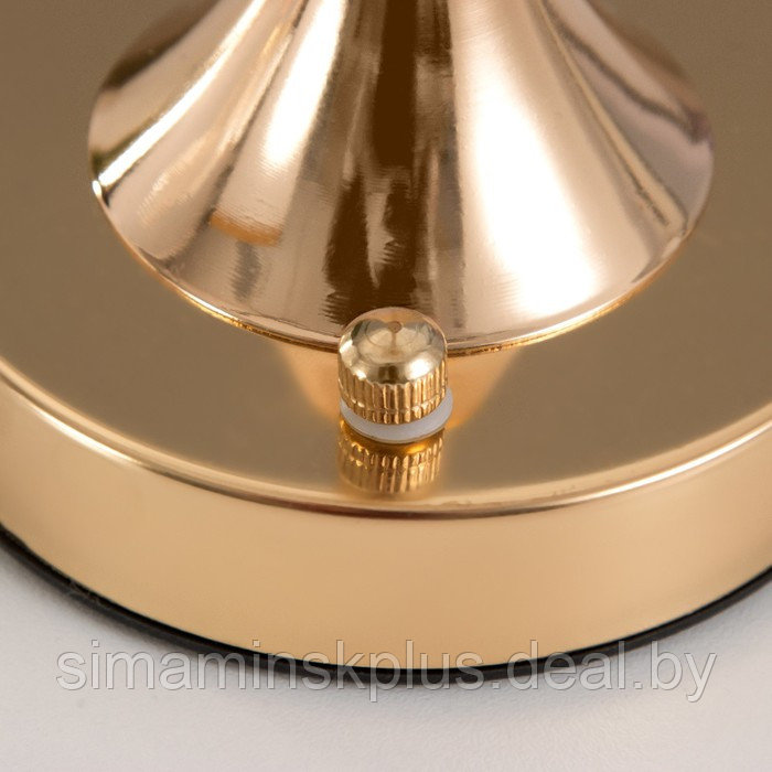 Настольная лампа сенсорная "Бианка" LED 10Вт АКБ золото 15х15х33 см - фото 8 - id-p225125161