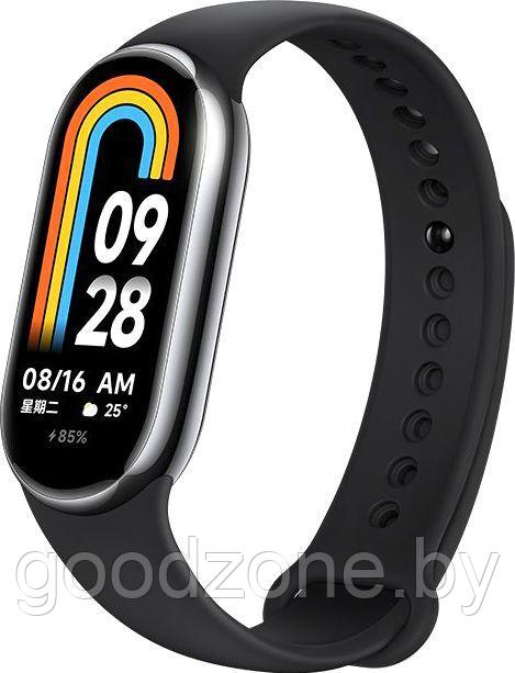 Фитнес-браслет Xiaomi Smart Band 8 (серый, с черным силиконовым ремешком, международная версия) - фото 1 - id-p225125148