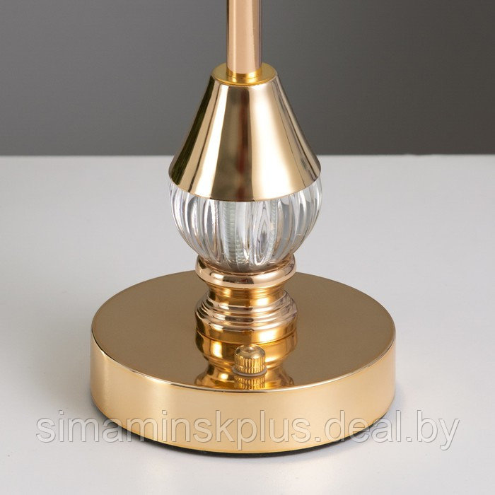 Настольная лампа сенсорная "Бейли" LED 10Вт АКБ золото 11х11х34,5 см - фото 7 - id-p225125163