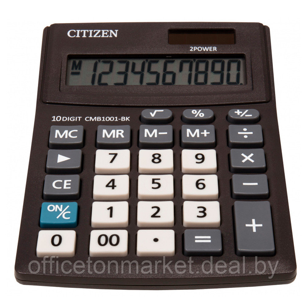 Калькулятор настольный Citizen "CMB-1001 BK", 10-разрядный, черный - фото 2 - id-p164737165