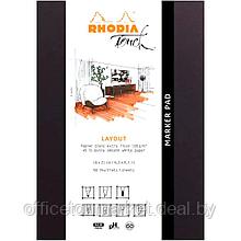 Скетчбук "Rhodia Touch Marker Pad", А5+, 100 г/м2, 50 листов, черный