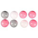 Шарики для сухого бассейна с рисунком, диаметр шара 7,5 см, набор 150 штук, цвет розовый, белый, серый, фото 3