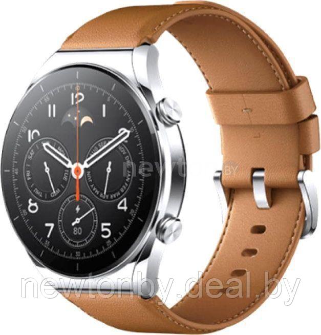 Умные часы Xiaomi Watch S1 (серебристый/коричневый, международная версия) - фото 1 - id-p225126244