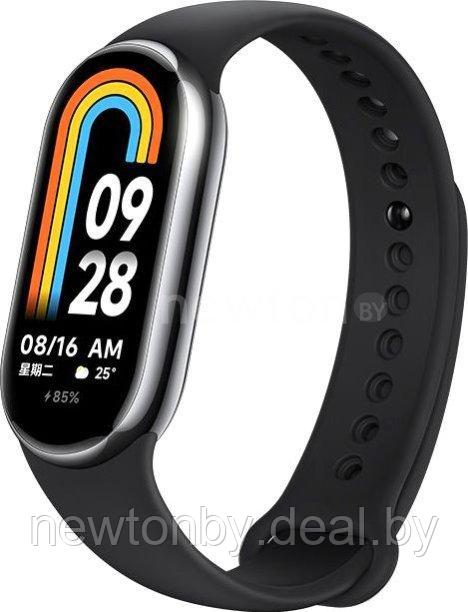 Фитнес-браслет Xiaomi Smart Band 8 (серый, с черным силиконовым ремешком, международная версия) - фото 1 - id-p225126245