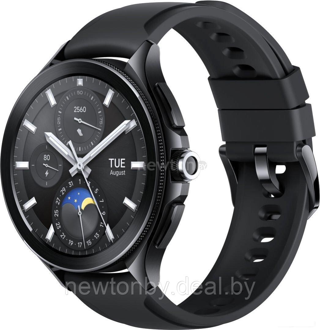 Умные часы Xiaomi Watch 2 Pro (черный, с черным силиконовым ремешком, международная версия) - фото 1 - id-p225126258