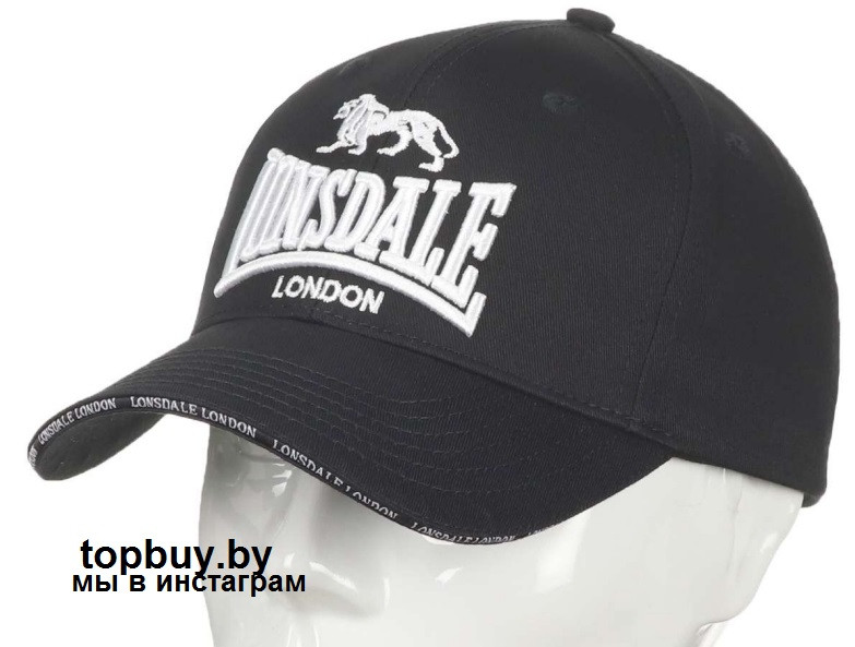 Классическая бейсболка Lonsdale, чёрная.