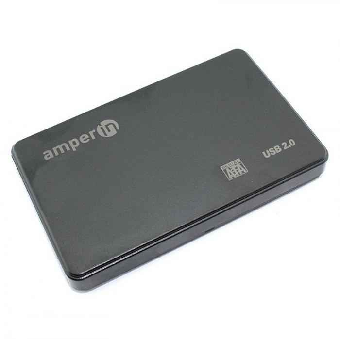 Корпус Amperin AM25U2PB 2.5 USB 2.0 Black 097050 - фото 1 - id-p225126557