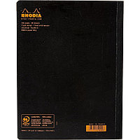 Книга для записей "Rhodia Classic", B5, 190x250 мм, 80 листов, в линейку, черный