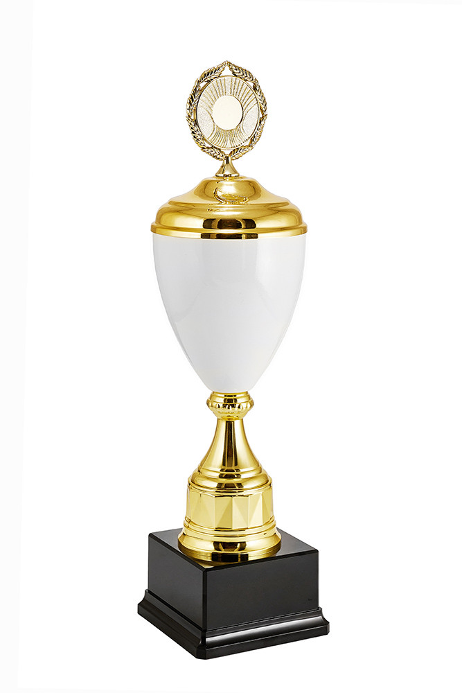 Кубок "Белый жемчуг" с крышкой , высота 44 см, диаметр чаши 12 см арт. 1014-310-120 КЗ120 - фото 1 - id-p225130060