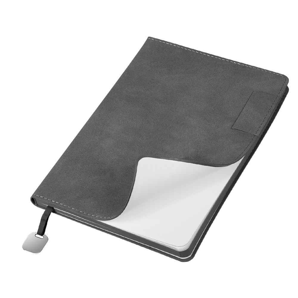 Ежедневник Flexy Tenero Suede A5, серый, недатированный, в гибкой обложке с петлей для ручки - фото 1 - id-p224806334