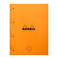 Сменный блок для тетради на кольцах "Rhodia", А4+, 80 листов, клетка, оранжевый