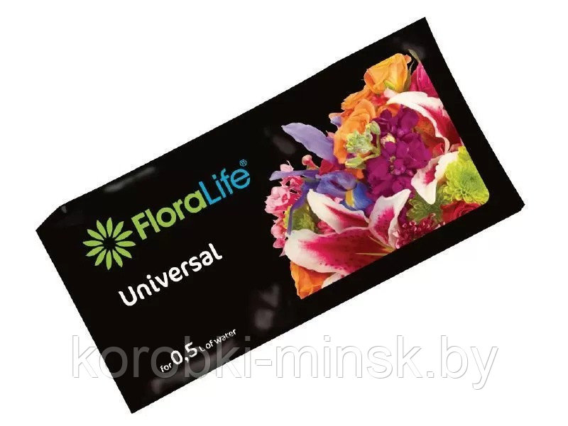 Floralife Flower Food CLEAR Порошковая подкормка для срезанных цветов, пакетик 5 гр.0,5 л