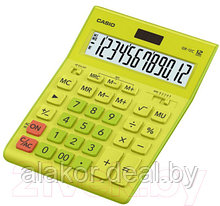 Калькулятор настольный CASIO "GR-12", 12-разрядный, 209x155x35 мм, салатовый