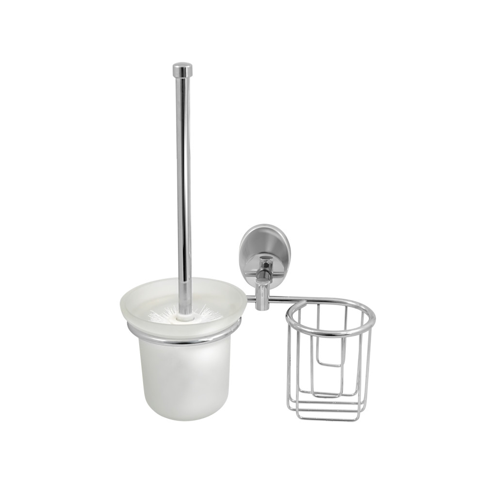 Туалетный ершик и держатель дезодоранта Solinne Modern 16162 , хром, стекло-сатин - фото 3 - id-p168931926