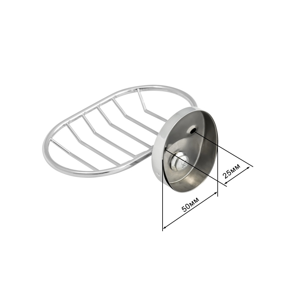 Мыльница решетчатая настенная Solinne Modern 16032 , хром (арт. 2541.113) - фото 7 - id-p93489292