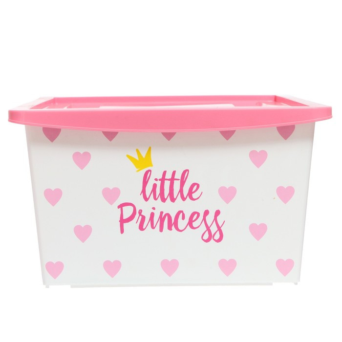 Ящик для игрушек, с крышкой, «Принцесса», объём 30 л, цвет белый - фото 2 - id-p225134398