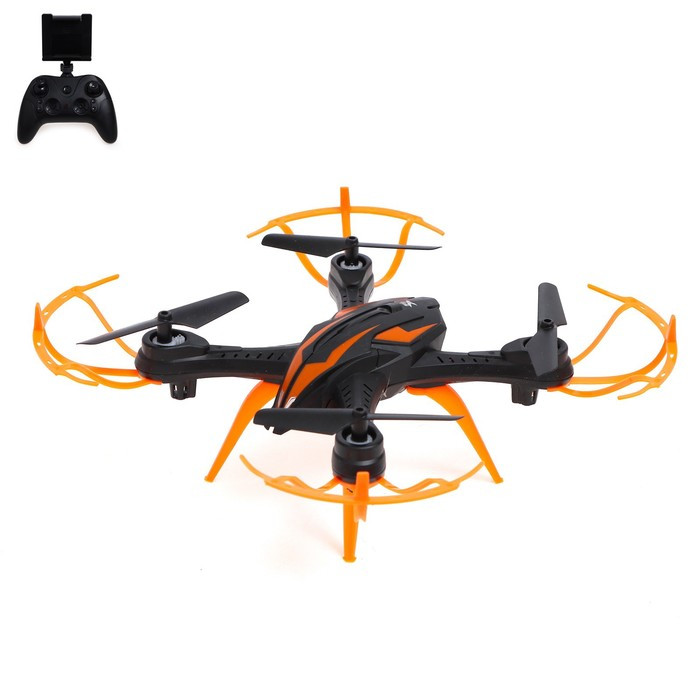 Квадрокоптер LH-X15WF, камера, передача изображения на смартфон, Wi-FI, цвет чёрно-оранжевый - фото 1 - id-p225134470
