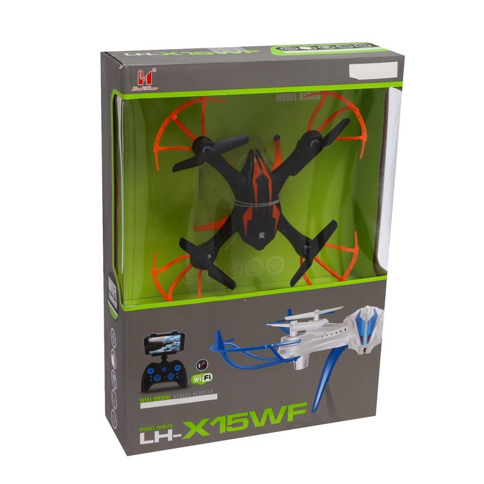 Квадрокоптер LH-X15WF, камера, передача изображения на смартфон, Wi-FI, цвет чёрно-оранжевый - фото 7 - id-p225134470