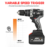 Аккумуляторная дрель NANWEI промышленного класса, фото 4