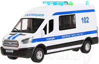 Автомобиль игрушечный Технопарк Ford Transit Полиция / TRANSITVAN-22PLPOL-WH