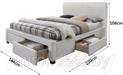 Двуспальная кровать Halmar Modena 2 - фото 2 - id-p225139578