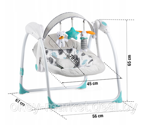 Детские электрокачели шезлонг для новорожденных RicoKids 7326, фото 2