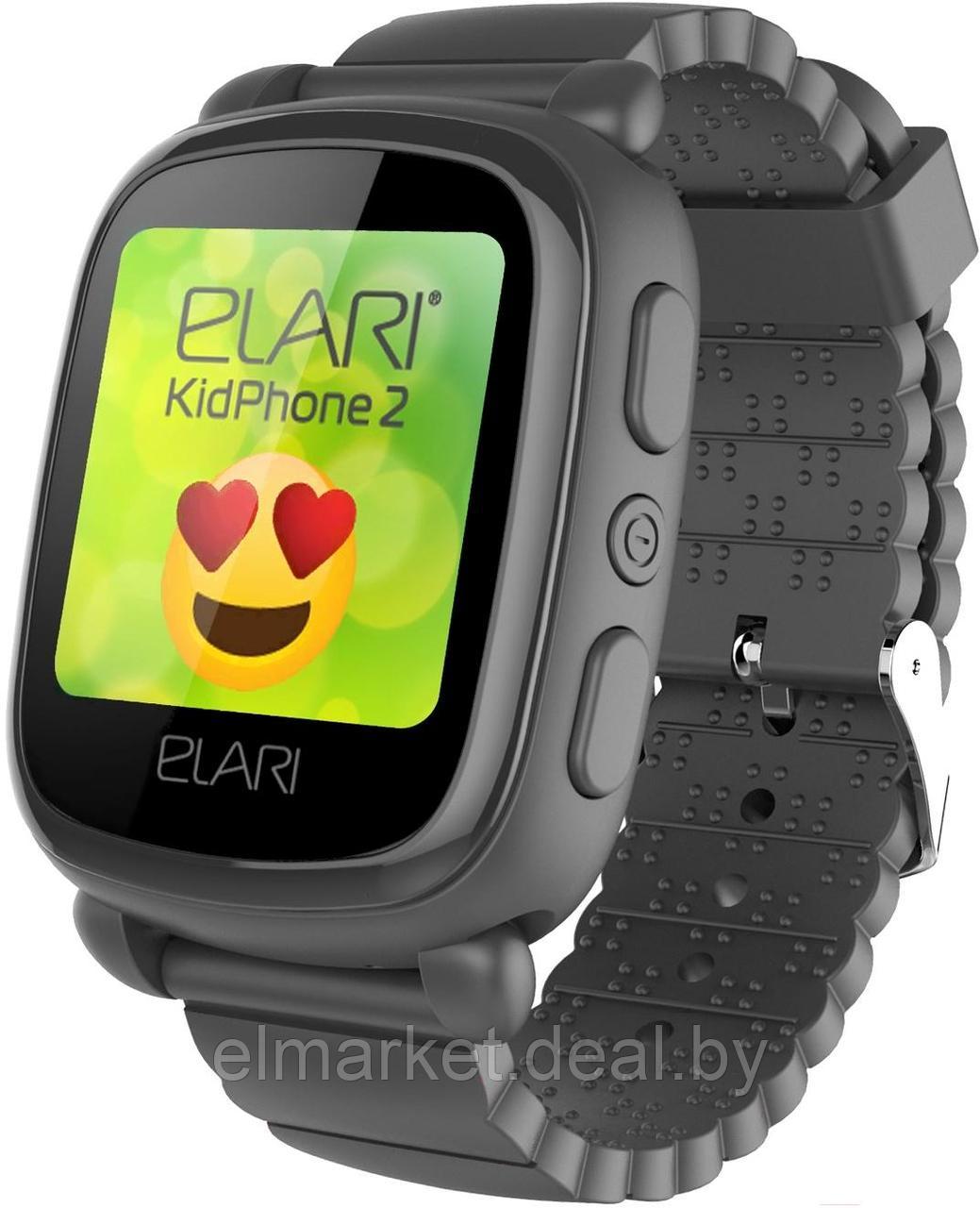 Часы-телефон Elari KIDPHONE 2 (KP-2) черный