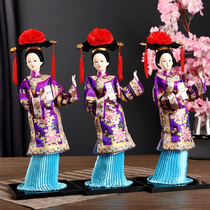 Кукла коллекционная "Китаянка в национ. платье с письменами" МИКС 32х12,5х12,5 см - фото 6 - id-p225141226