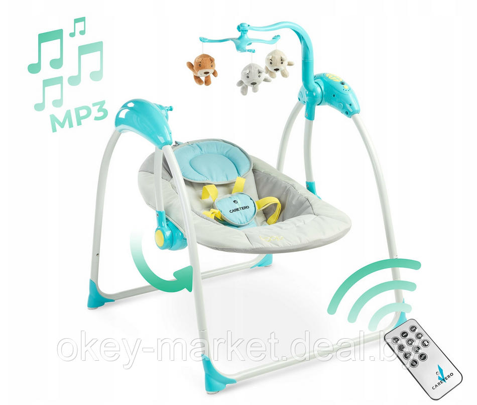 Электрокачели для новорожденных Caretero Loop Blue - фото 2 - id-p162071173