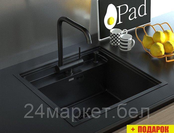 Кухонная мойка ARFEKA AF 520*490 + AF FSS304 + ZP DS BLACK PVD NANO - фото 1 - id-p225141459