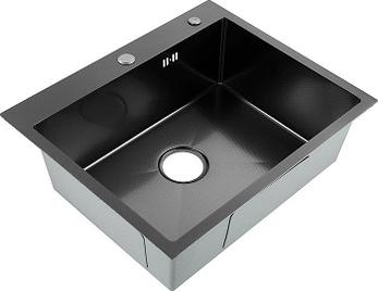 Кухонная мойка ARFEKA Eco AR 600*500 Black PVD Nano Decor, фото 2