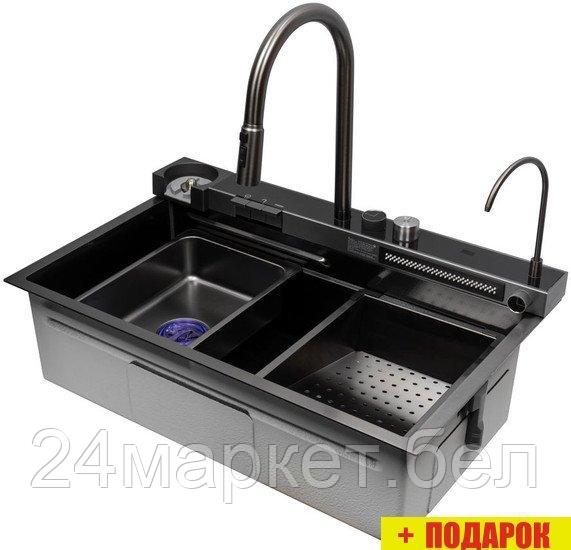 Кухонная мойка ARFEKA Sensor ECO AR 750*450 Black PVD Nano Decor - фото 3 - id-p225141480