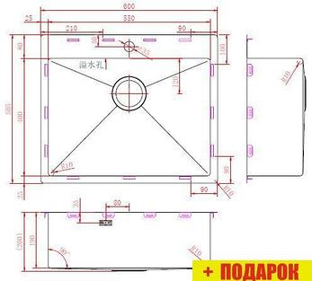 Кухонная мойка ZorG ZRN 5060 Premium, фото 2