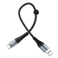 HOCO HC-10567 X38/ USB кабель Type-C/ 1m/ 2.4A/ Нейлон/ Black