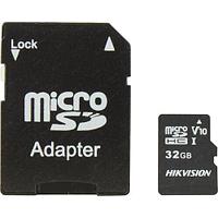 Карта памяти HIKVISION HS-TF-C1-32G+microSD-- SD Adapter microSDHC Memory Card 32Gb V10