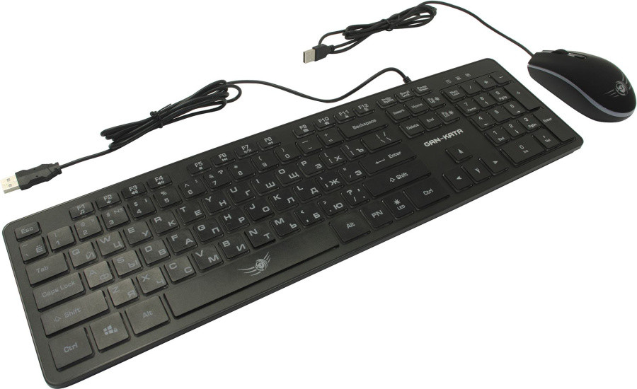 Комплект Dialog Gan-Kata KMGK-1707U Black (Кл-ра USB+Мышь 4кн Roll USB) - фото 1 - id-p204153290