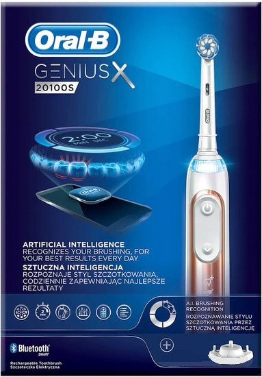 Электрическая зубная щетка Braun Oral-B Genius X 20100S D706.514.6X Розовый - фото 3 - id-p194259591