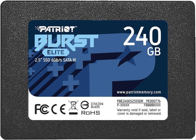 SSD Patriot Burst Elite 240GB PBE240GS25SSDR - фото 2 - id-p194259922