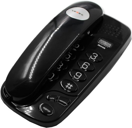 Проводной телефон TeXet TX-238 (черный) - фото 3 - id-p194259058