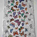 Ткань 100% Хлопок Вафельное Полотно "Бабочки", фото 2
