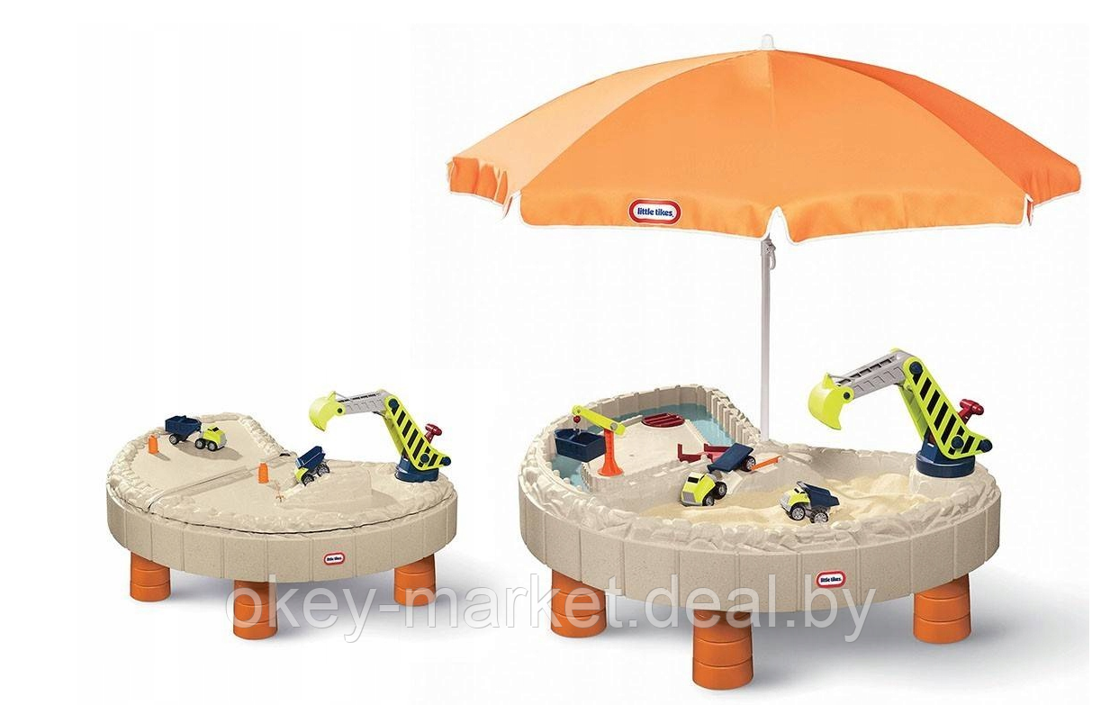 Песочница-столик Little Tikes с зонтом и зоной для воды 401N - фото 8 - id-p76406711