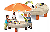 Песочница-столик Little Tikes с зонтом и зоной для воды 401N, фото 6
