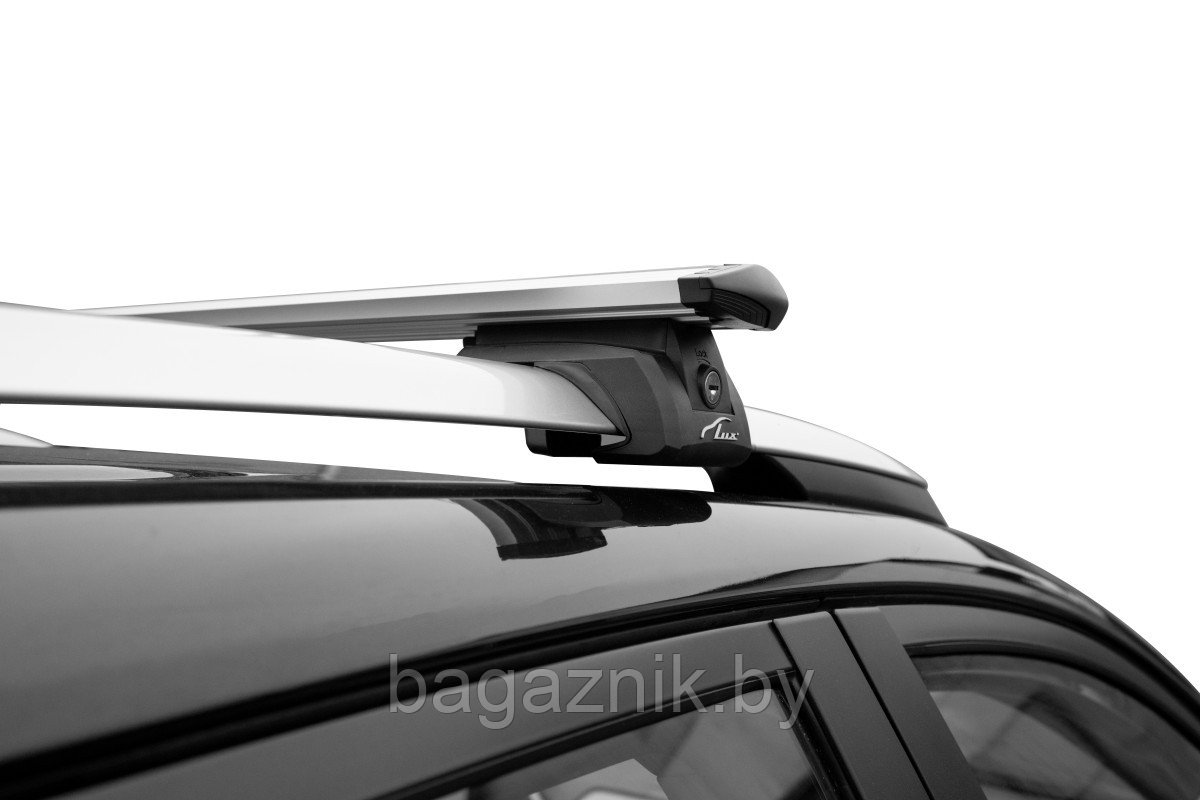 Багажник LUX ЭЛЕГАНТ с дугами аэро-трэвэл (82мм) для а/м с рейлингами - фото 4 - id-p225143021