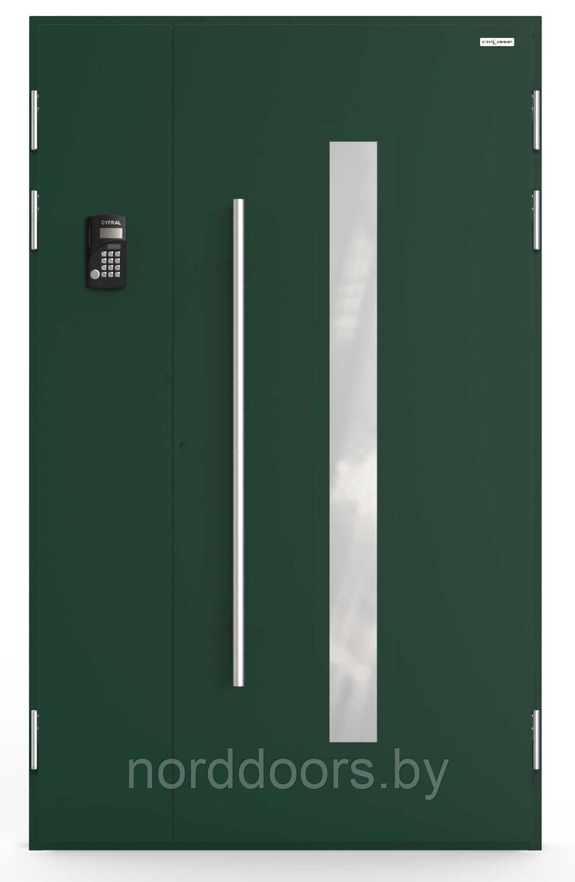 Дверь для подъезда GENEVA 02 RAL 6005