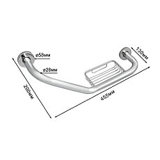 Поручень L образный с мыльницей Solinne Base 11425, хром, фото 2