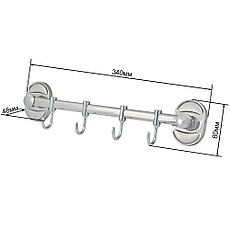Крючок настенный Solinne Modern 16214, хром (4 крючка), фото 2