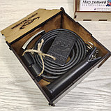 Мужской набор: ремень 4см буйвол + ключница, фото 4