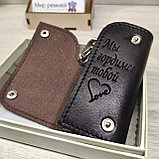 Мужской набор: ремень 4см буйвол + ключница, фото 9