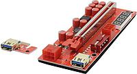 PCE164P-N10 V014-PRO Red Адаптер PCI-Ex1 M -- PCI-Ex16 F (питание Molex, 2х6pin)