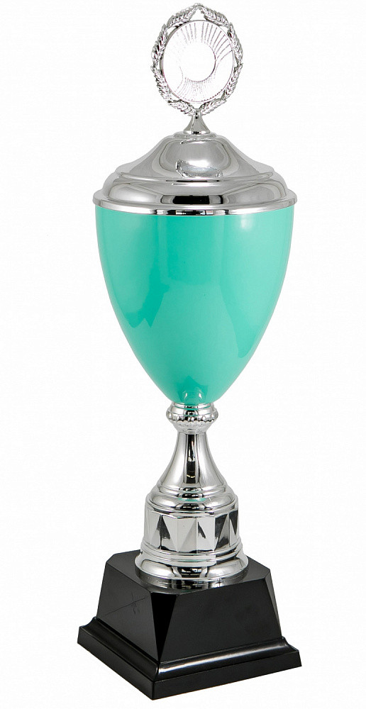 Кубок  "Аквамарин" с крышкой  , высота 51 см, диаметр чаши 16 см арт. 1012-370-160 КС160